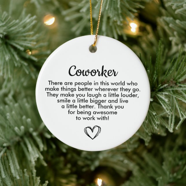 Personalized Coworker Gift, Appreciation Gift Ceramic Tree Decoration (Tree)