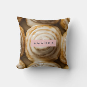 Personalized Cozy Cinnamon Roll Swirl Cushion