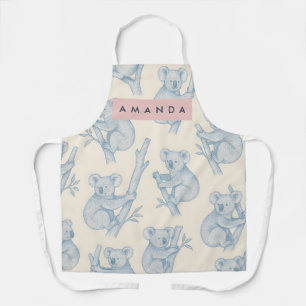 Personalized Cozy Koala Pattern Apron