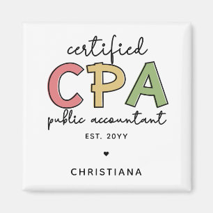 Personalized CPA Certified Public Accountant Gifts Magnet
