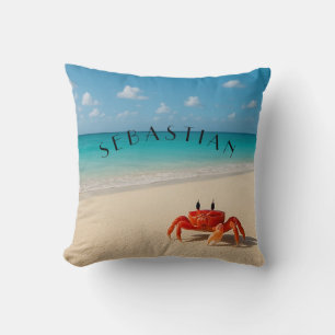 Personalized Crab Pillow – Sebastian Beach Decor