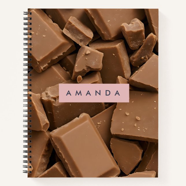 Personalized Creamy Milk Chocolate Chunk  Notebook (Front)