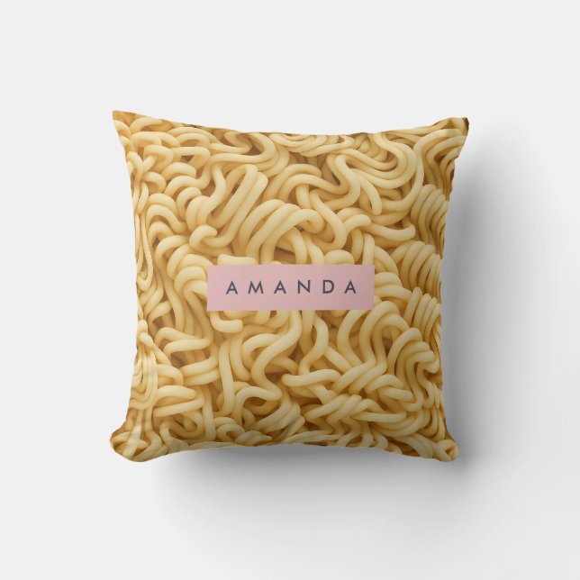 Personalized Creamy Noodle Food Cushion (Front)