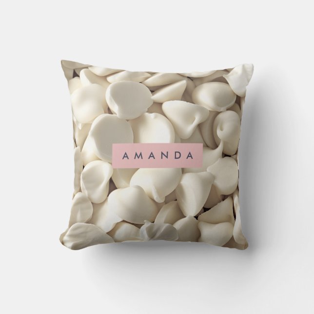 Personalized Creamy White Chocolate Candy  Cushion (Front)