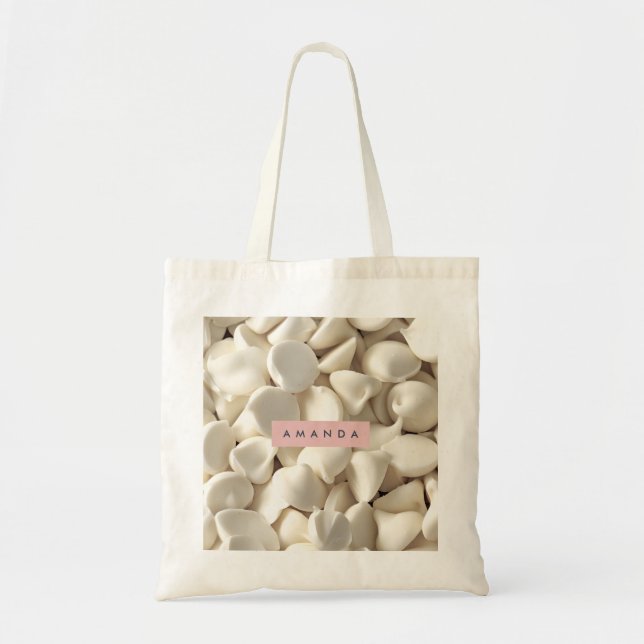 Personalized Creamy White Chocolate Candy  Tote Bag (Front)