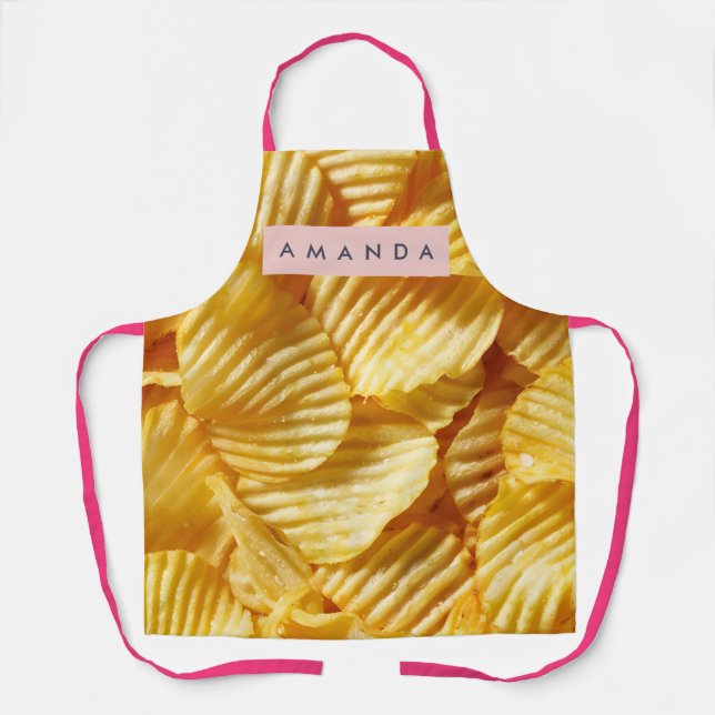 Personalized Crispy Potato Chip Design Apron (Front)