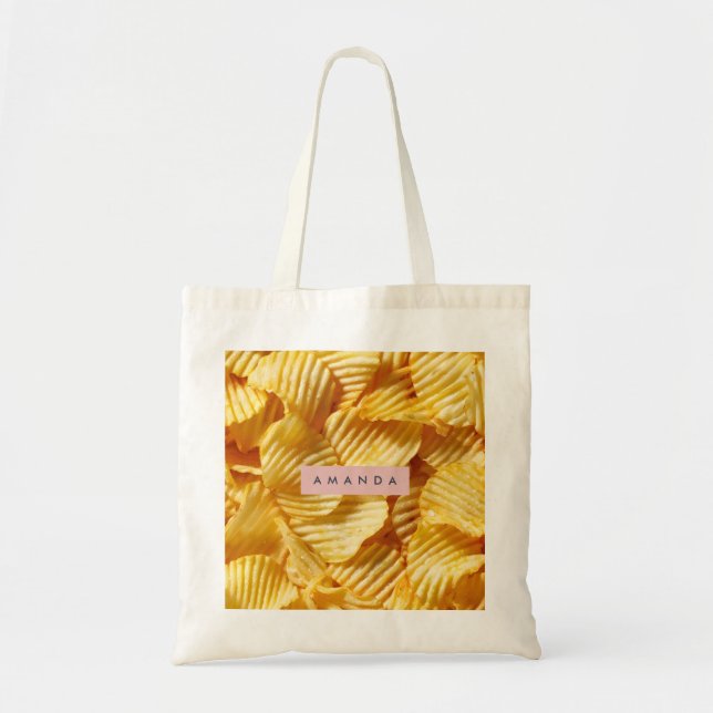 Personalized Crispy Potato Chip Design Tote Bag (Front)