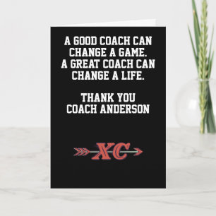 Personalized Cross Country Coach From Team XC Card