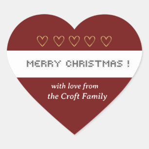 Personalized Cross Stitch Christmas Gift Label 