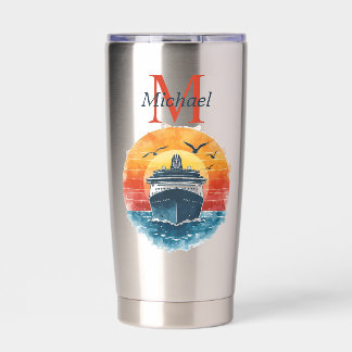 Personalized Cruise Ship Sunset Vacation  Insulated Tumbler