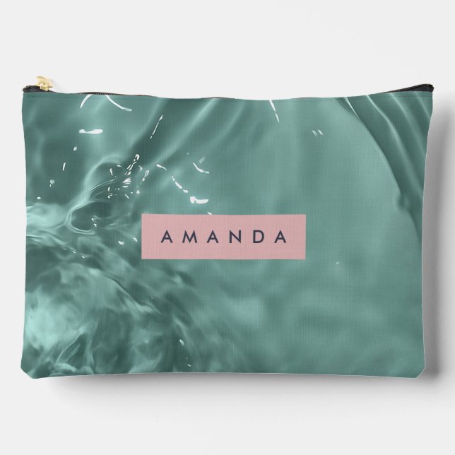 Personalized Crystal Clear Water  Accessory Pouch (Front)