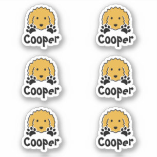 Personalized Curly Yellow Dog Name 