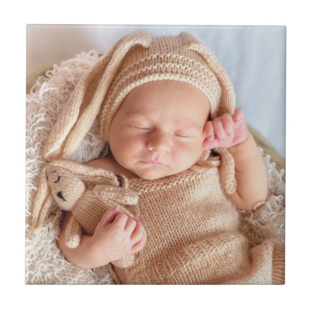 Personalized Custom Baby Photo Tile (Front)