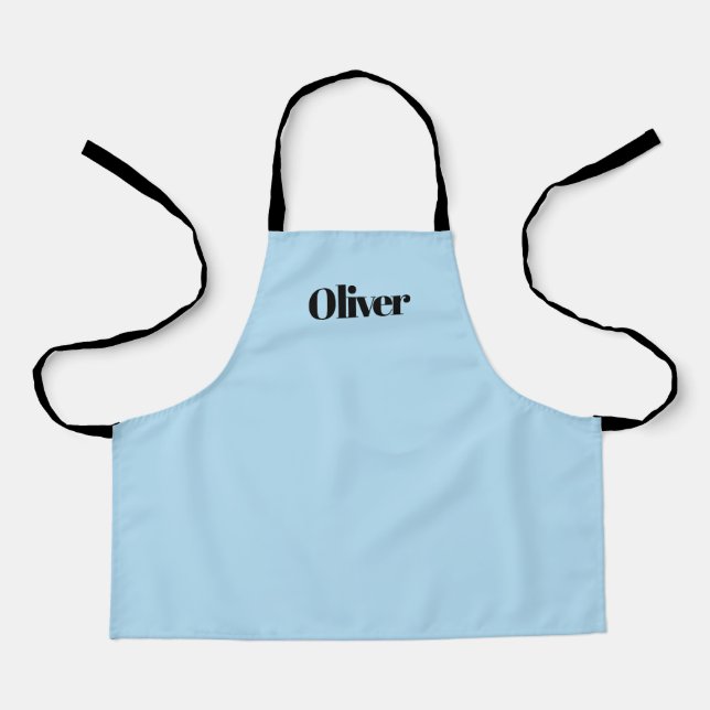 Personalized Custom Blue Apron for Boys who Cook (Front)