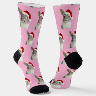 Personalized Custom Bunny Christmas  Socks