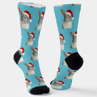 Personalized Custom Bunny Christmas  Socks