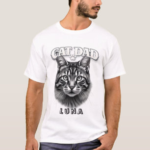 Personalized Custom Cat Dad Shirt with Photo