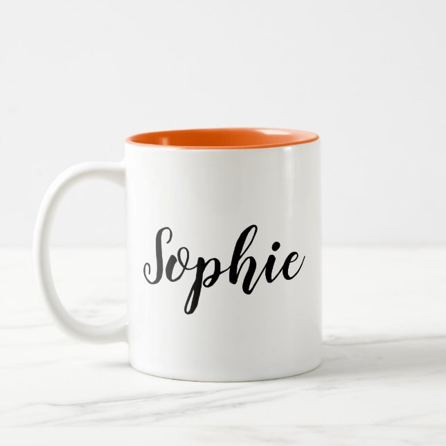 Personalized custom customized gifts Two-Tone coffee mug (Left)