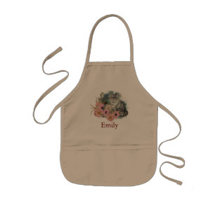 Personalized Custom Cute Animal Cat Kid Kids Apron