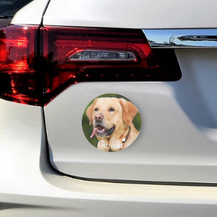 Personalized Custom Dog Cat Pet Photo Template Car Magnet