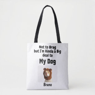 Personalized custom dog mom pet lover photo tote bag