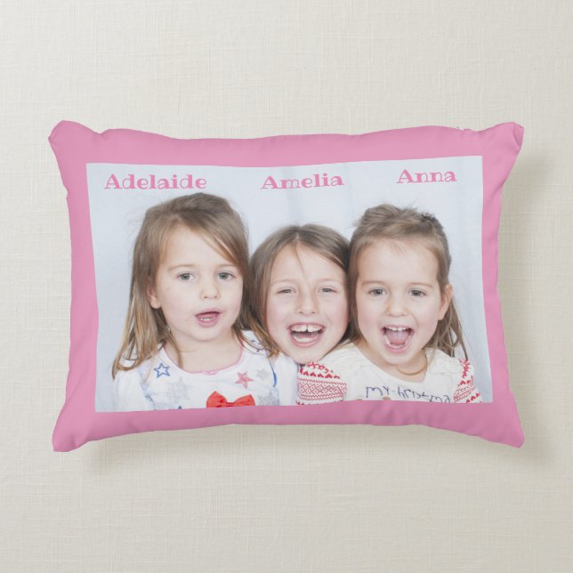 Personalized Custom Family Photo Decorative Cushion (Front)