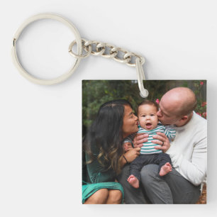 Personalized Custom Family Photo  Key Ring