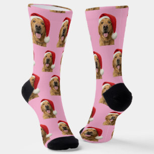 Personalized Custom Golden Retriever Christmas Socks