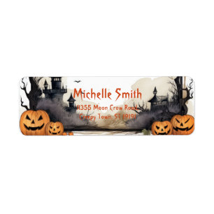 Personalized Custom Halloween Crow with Moon