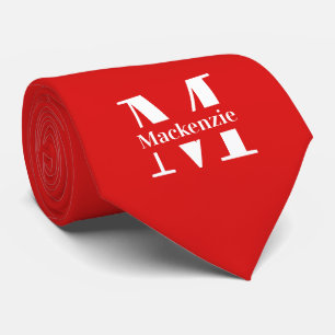 Personalized Custom Made Monogrammed Tie