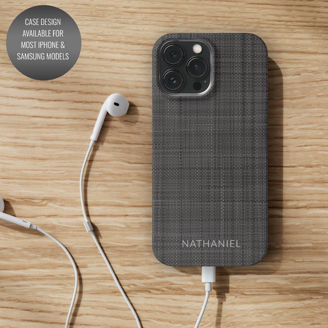 Personalized Custom Medium Dark Gray Black iPhone Case (Creator Uploaded)