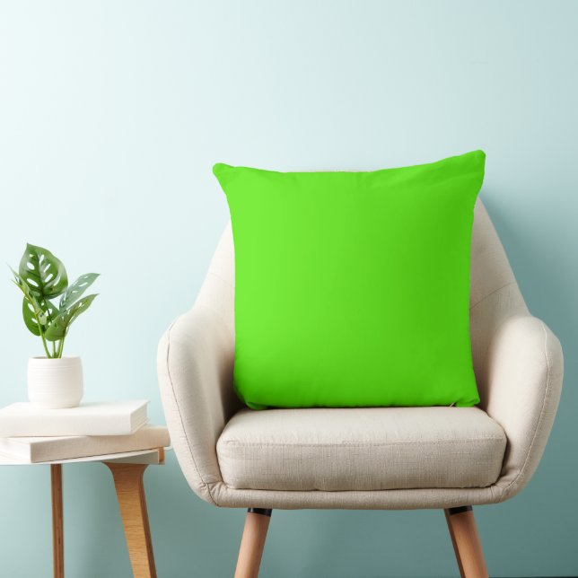 Personalized Custom Minimal Monogram Neon Green Cushion (Chair)