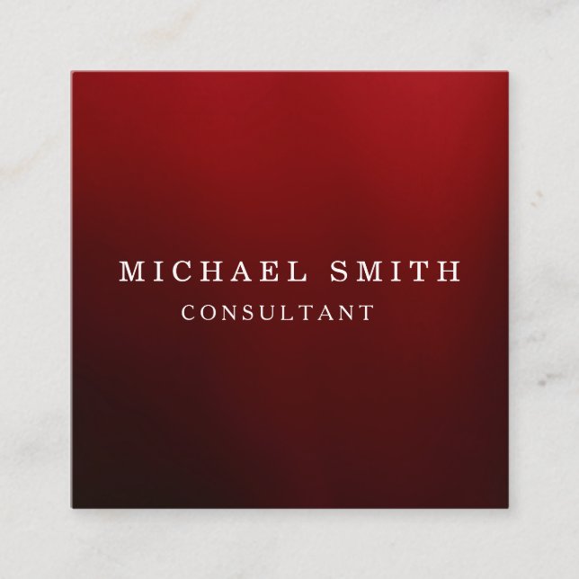 Personalized Custom Minimalist Modern QR Code Logo Square Business Card (Front)