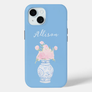 Personalized Custom Name Chinoiserie Ginger Jar iPhone 15 Case