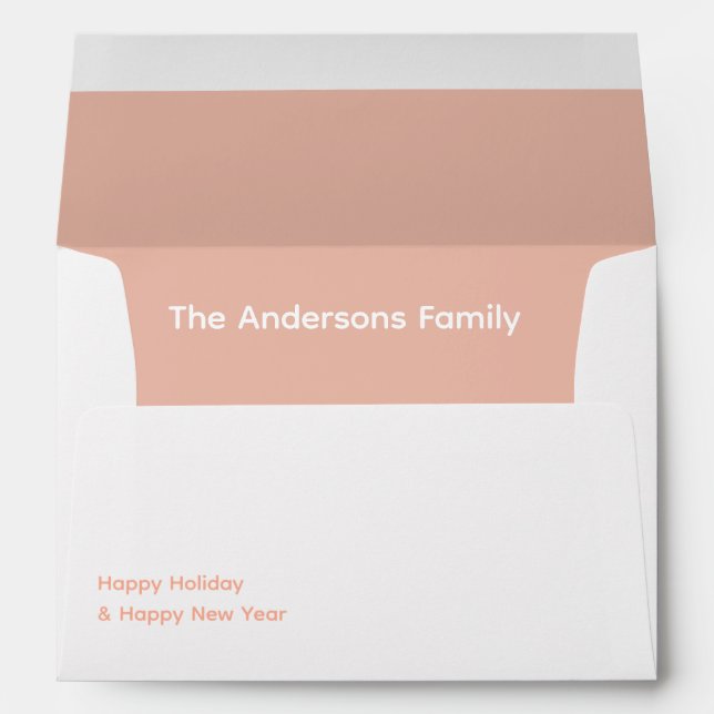 Personalized Custom Name Holiday Merry Christmas  Envelope (Back (Bottom))