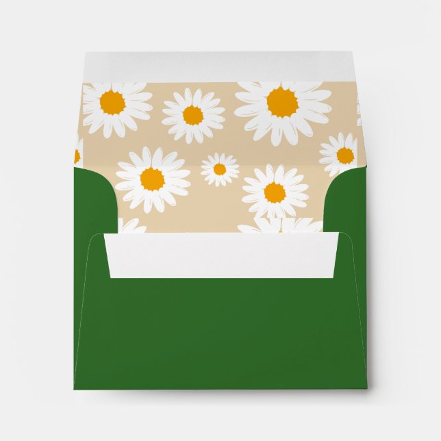 PERSONALIZED CUSTOM NAME MINIMAL MONOGRAM GREEN. ENVELOPE (Back (Bottom))