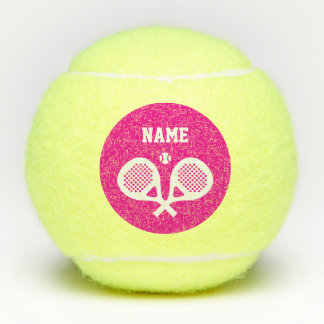 Personalized custom name padel racket sports logo tennis balls