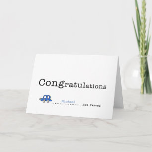 Personalized, Custom Name passed driving test card