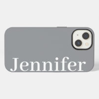 Personalized Custom Name Simple Elegant Dark Grey