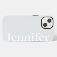Personalized Custom Name Simple Elegant Light Grey