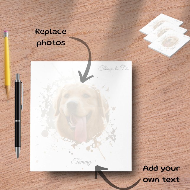 Personalized Custom Photo Pet with Name Notepad (Personalized Photo & Name Notepad | Custom Stationery Gift)