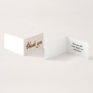 Personalized Custom Simple Thank You Business Card