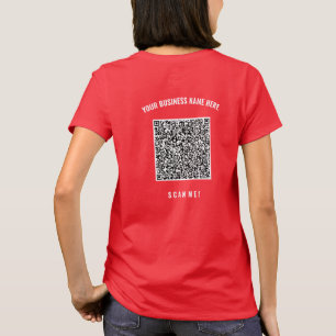 Personalized Custom Text Business QR Code T-Shirt