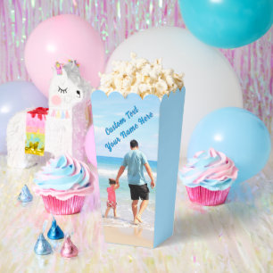 Personalized Custom Text Your Photo Popcorn Box