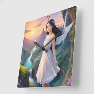 Personalized Custom Wall Clock Angel Princess