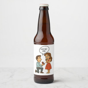 Personalized Custom Will You Marry Me Marriage Beer Bottle Label