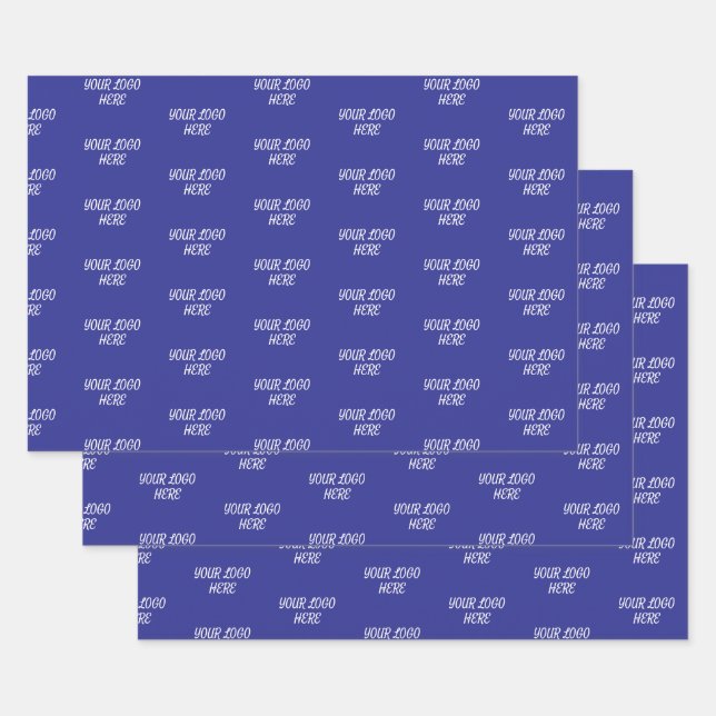 Personalized Custom Your Logo Here Business Office Wrapping Paper Sheet (Set)