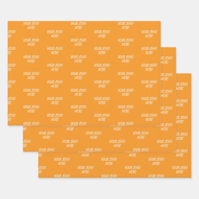 Personalized Custom Your Logo Here Business Office Wrapping Paper Sheet (Set)