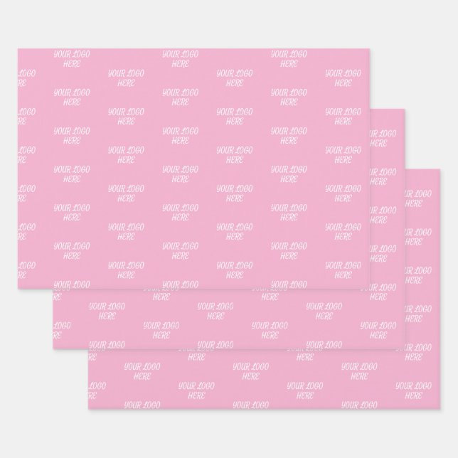 Personalized Custom Your Logo Here Business Office Wrapping Paper Sheet (Set)