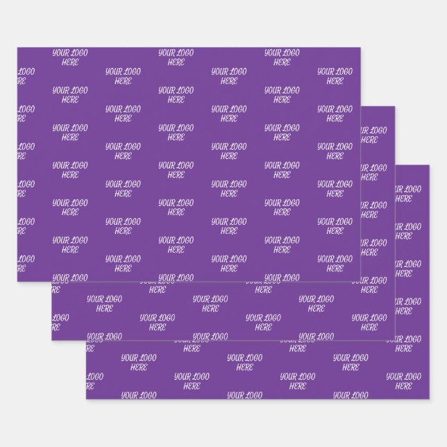 Personalized Custom Your Logo Here Business Office Wrapping Paper Sheet (Set)